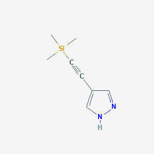 molecular formula C8H12N2Si B8428666 4-((Trimethylsilyl)ethynyl)-1H-pyrazole 