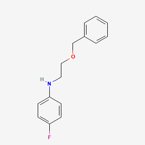 molecular formula C15H16FNO B8428685 (2-Benzyloxy-ethyl)-(4-fluoro-phenyl)-amine 