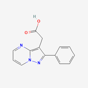 molecular formula C14H11N3O2 B8428715 2-Phenylpyrazolo[1,5-a]pyrimidine-3-acetic acid 
