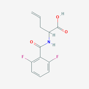 molecular formula C12H11F2NO3 B8428780 2-(2,6-Difluorobenzamido)pent-4-enoic acid 