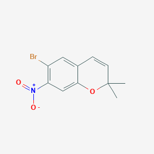 molecular formula C11H10BrNO3 B8428792 6-bromo-2,2-dimethyl-7-nitro-2H-1-benzopyran 
