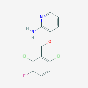 molecular formula C12H9Cl2FN2O B8428793 3-(2,6-Dichloro-3-fluoro-benzyloxy)-pyridin-2-ylamine 