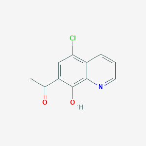 molecular formula C11H8ClNO2 B8428809 1-(5-Chloro-8-hydroxyquinolin-7-yl)ethanone CAS No. 21357-28-8