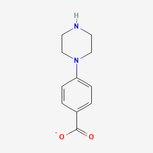 molecular formula C11H13N2O2- B8428843 4-Piperazinobenzoate 