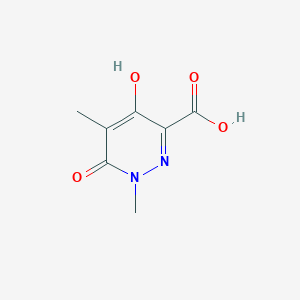 molecular formula C7H8N2O4 B8428848 4-Hydroxy-1,5-dimethyl-6-oxo-1,6-dihydropyridazine-3-carboxylic acid 