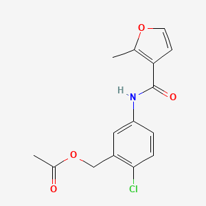 molecular formula C15H14ClNO4 B8428869 N-(3-acetoxymethyl-4-chlorophenyl)-2-methyl-3-furancarboxamide 