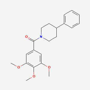molecular formula C21H25NO4 B8428888 (4-Phenylpiperidin-1-yl)(3,4,5-trimethoxyphenyl)methanone 