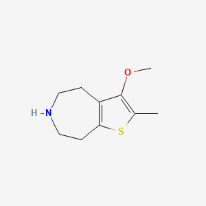molecular formula C10H15NOS B8428913 3-Methoxy-2-methyl-5,6,7,8-tetrahydro-4h-thieno[2,3-d]azepine 