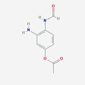 molecular formula C9H10N2O3 B8428917 3-Amino-4-(formylamino)phenyl acetate 