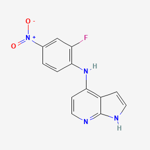 molecular formula C13H9FN4O2 B8428938 N-(2-Fluoro-4-nitrophenyl)-1H-pyrrolo[2,3-b]pyridine-4-amine 
