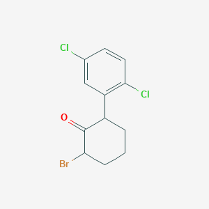 molecular formula C12H11BrCl2O B8428953 2-Bromo-6-(2,5-dichloro-phenyl)-cyclohexanone 