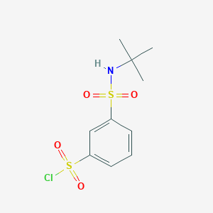 molecular formula C10H14ClNO4S2 B8428959 3-Tert-butylsulfamoyl-benzenesulfonyl chloride 