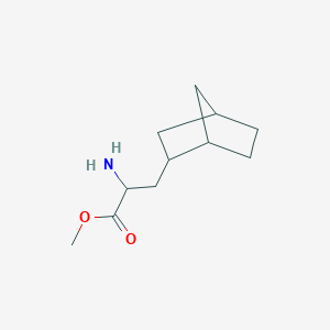 molecular formula C11H19NO2 B8428986 2-Amino-3-bicyclo[2.2.1]hept-2-yl-propionic acid methyl ester 