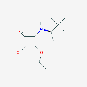 molecular formula C12H19NO3 B8428991 (R)-3-ethoxy-4-(1,2,2-trimethyl-propylamino)-cyclobut-3-ene-1,2-dione 