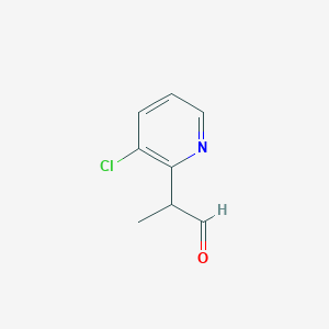 molecular formula C8H8ClNO B8429069 2-(3-Chloropyridin-2-yl)propanal 