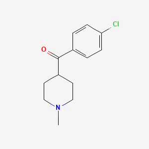 molecular formula C13H16ClNO B8429077 4-[p-Chlorobenzoyl]-1-methylpiperidine 