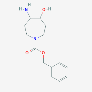 molecular formula C14H20N2O3 B8429105 4-Amino-5-hydroxy-azepane-1-carboxylic acid benzyl ester 