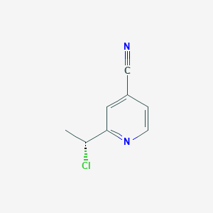 molecular formula C8H7ClN2 B8429151 2-((R)-1-chloro-ethyl)-isonicotinonitrile 
