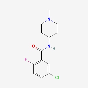 5-chloro-2-fluoro-N-(1-methyl-4-piperidinyl)-benzamide