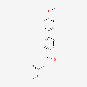 molecular formula C18H18O4 B8429296 4-(4'-Methoxy-biphenyl-4-yl)4-oxo-butyric acid, methyl ester 