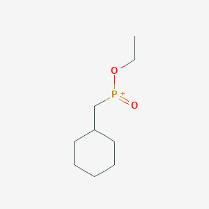 molecular formula C9H18O2P+ B8429342 P-(cyclohexylmethyl)phosphinic acid ethyl ester 