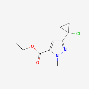 ethyl 3-(1-chlorocyclopropyl)-1-methyl-1H-pyrazole-5-carboxylate