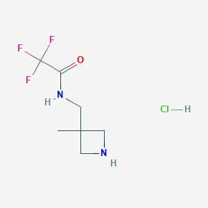 molecular formula C7H12ClF3N2O B8429400 3-Methyl-3-trifluoroacetamidomethylazetidine hydrochloride CAS No. 133891-75-5