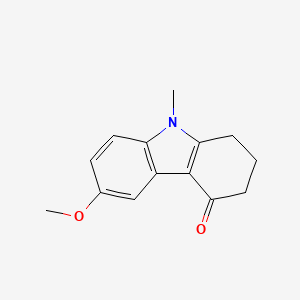 molecular formula C14H15NO2 B8429442 1,2,3,9-Tetrahydro-6-methoxy-9-methyl-4H-carbazol-4-one 