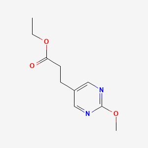 molecular formula C10H14N2O3 B8429485 Ethyl 3-(2-methoxypyrimidin-5-yl)propionate 