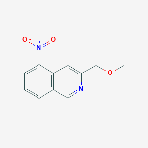 molecular formula C11H10N2O3 B8429488 3-Methoxymethyl-5-nitroisoquinoline 