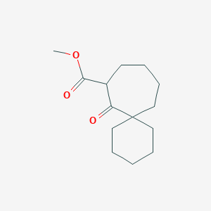 molecular formula C14H22O3 B8429531 Methyl 7-oxospiro[5.6]dodecane-8-carboxylate 