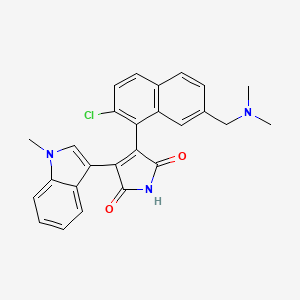 3-(2-Chloro-7-((dimethylamino)methyl)naphthalen-1-yl)-4-(1-methyl-1H-indol-3-yl)-1H-pyrrole-2,5-dione