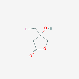 molecular formula C5H7FO3 B8429561 4-Fluoromethyl-4-hydroxy-dihydro-furan-2-one 