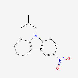 molecular formula C16H20N2O2 B8429571 9-isobutyl-6-nitro-2,3,4,9-tetrahydro-1H-carbazole 