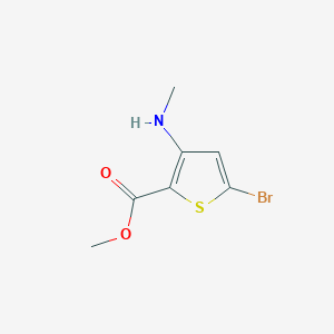 molecular formula C7H8BrNO2S B8429600 Methyl 5-bromo-3-(methylamino)thiophene-2-carboxylate 