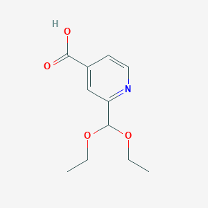 molecular formula C11H15NO4 B8429616 2-Diethoxymethyl-isonicotinic acid 