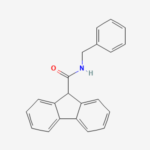 molecular formula C21H17NO B8429629 N-(Phenylmethyl)-9H-fluorene-9-carboxamide 