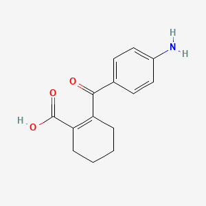 molecular formula C14H15NO3 B8429643 2-(4-Amino-benzoyl)-cyclohex-1-enecarboxylic acid 