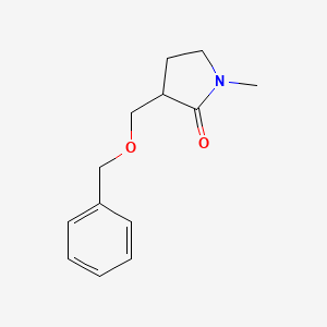 molecular formula C13H17NO2 B8429651 3-[(Benzyloxy)methyl]-1-methylpyrrolidin-2-one 