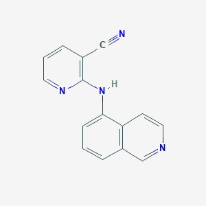 molecular formula C15H10N4 B8429668 2-(Isoquinolin-5-ylamino)-nicotinonitrile 