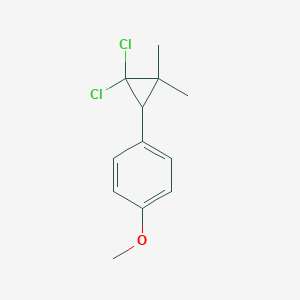 molecular formula C12H14Cl2O B8429680 p-(2,2-Dichloro-3,3-dimethylcyclopropyl)anisole 