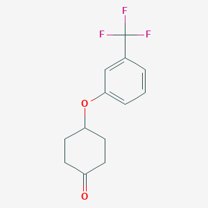 molecular formula C13H13F3O2 B8429712 4-(3-Trifluoromethylphenoxy)cyclohexanone 