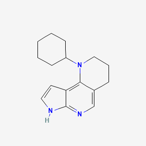 molecular formula C16H21N3 B8429721 1-cyclohexyl-2,3,4,7-tetrahydro-1H-pyrrolo[2,3-h][1,6]naphthyridine 