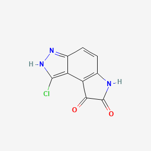 molecular formula C9H4ClN3O2 B8429729 1-Chloro-3,6-dihydro-pyrrolo[3,2-e]indazole-7,8-dione 
