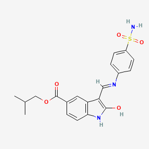 molecular formula C20H21N3O5S B8429756 4-[[5-(Isobutoxycarbonyl)-2-oxoindoline-3-ylidenemethyl]amino]benzenesulfonamide 