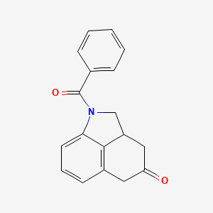 molecular formula C18H15NO2 B8429791 1-Benzoyl-1,2,2a,5-tetrahydrobenzo[cd]indol-4(3H)-one CAS No. 51867-06-2