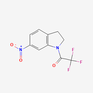 molecular formula C10H7F3N2O3 B8429802 2,2,2-Trifluoro-1-(6-nitroindolin-1-yl)ethanone 