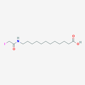 molecular formula C14H26INO3 B8429803 12-(2-Iodoacetylamino)dodecanoic acid 