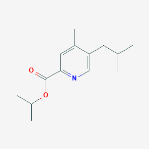 molecular formula C14H21NO2 B8429814 5-Isobutyl-4-methyl-pyridine-2-carboxylic acid isopropyl ester 