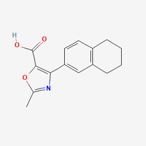 molecular formula C15H15NO3 B8429834 [2-Methyl-4-(5,6,7,8-tetrahydronaphthalen-2-yl)-5-oxazolyl)carboxylic acid 